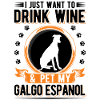 Galgo Español and wine