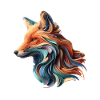 Farbenfroher abstrakter Fuchs