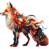 Farbenfroher abstrakter Fuchs