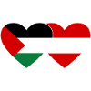 Palestine Austria Flag Heart