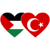 Palestine Turquie Drapeau Coeur