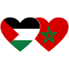 Palestine Maroc Drapeau Coeur