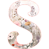 Personalisierbar Monogramm S Blumenmuster