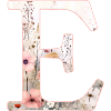Personalisierbar Monogramm E Blumenmuster