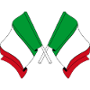 Flags of Italy crossed