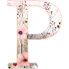 Personalisierbar Monogramm P Blumenmuster
