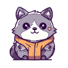 Raccoon - Kawaii Style