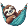 Sloth sleeping in hammock pajamas