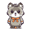 Raccoon - Kawaii Style