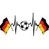 Flag germany football heartbeat