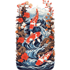 Majestueuse Koi Ukiyo-E Style Japon