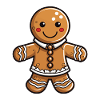 Gingerbread Man Biscuit Christmas Baking