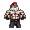 Santa Claus Muscles Bodybuilding Santa