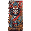 Oni Demon Retro Japan Art