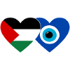 Palestine Nazar Flag Heart