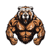 Bear Grizzly Muscles Entraînement Gym