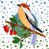 Bunter Vogel
