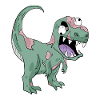 Dinosaure Zombie Effrayant