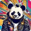 Cool Punk Panda Bear