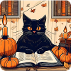 Chat noir d’humeur halloween