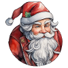 Weihnachtsmann - Traditionell und Aquarell