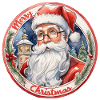 pere noel - effet aquarelle
