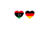 Libye Allemagne Heartbeat Flag Libyen