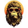 Gorilla with sunglasses