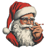 Weihnachtsmann mit Joint