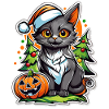 Christmas & Halloween Cat