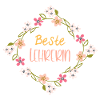 Beste Lehrerin! Blumen-Design, personalisierbar
