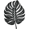 Cool Monstera Leaf, Plants Motif