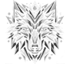 Geometric Wolf T-Shirt Design S/W