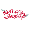 Merry Christmas Xmas lettering