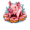 The Glazed Donut Pig