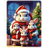 Christmas Bunnies Family 1.5