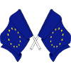 Two flags European Union