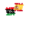 Libye Espagne Drapeau Espagnol Libyen