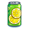La rinfrescante lattina di limonata con acqua frizzante