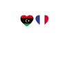 Libye France Heartbeat Flag Libyen
