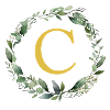 C Monogram, Eucalyptus Wreath