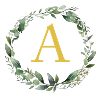 A Monogram, Eucalyptus Wreath