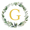 G Monogram, Eucalyptus Wreath
