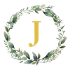 J Monogram, Eucalyptus Wreath