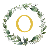 O Monogram, Eucalyptus Wreath
