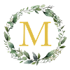 M monogramme, Couronne d’Eucalyptus