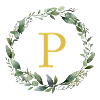 P Monogram, Eucalyptus Wreath