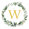 W Monogram, Eucalyptus Wreath