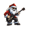 Weihnachtsmann Gitarre Santa