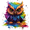 Cute Rainbow - Owl